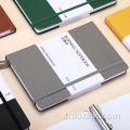 Pieno notebook logo personalizzato Copritura rigida A5 con cinturino